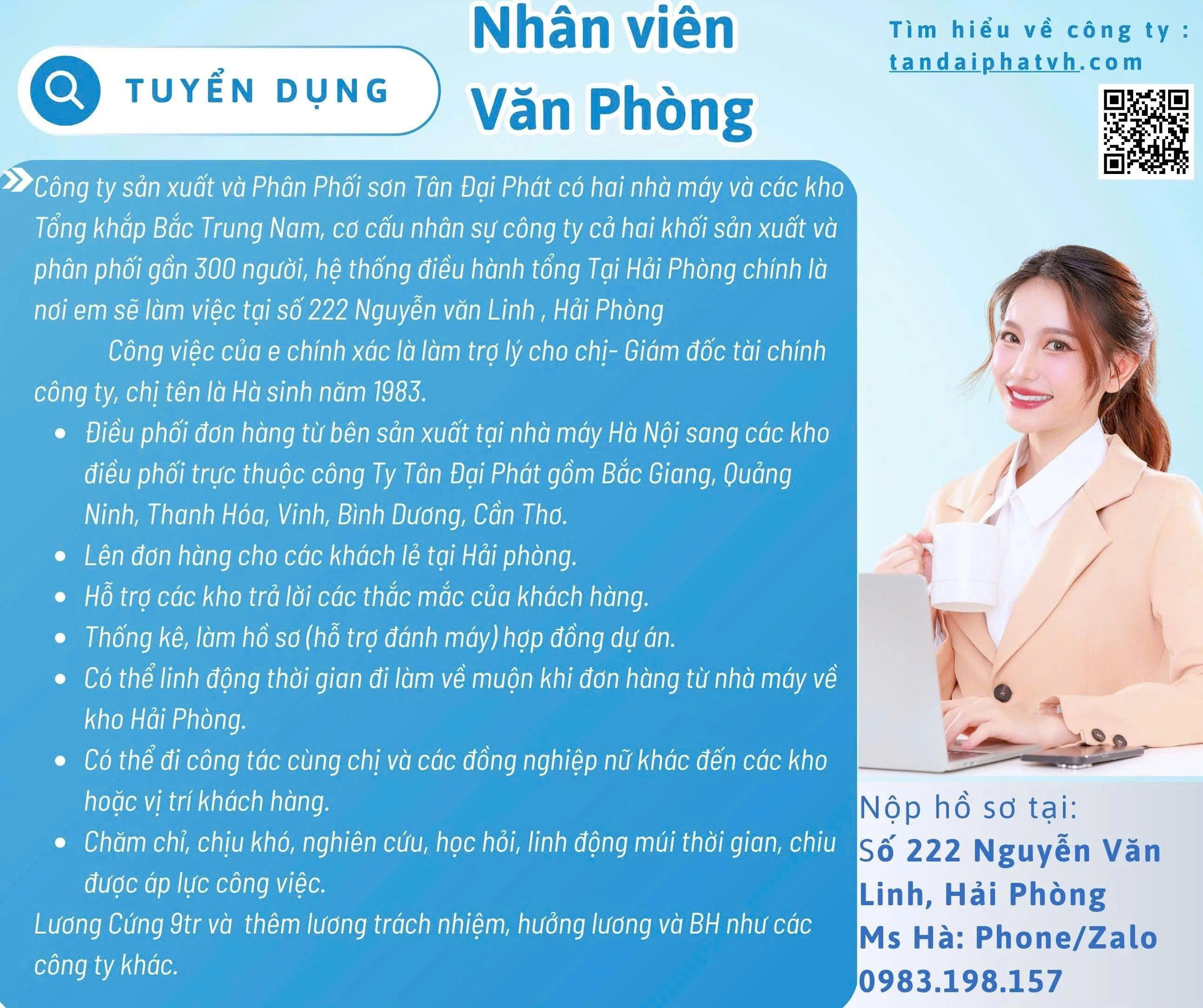 TOKOWA GOLD - THÔNG BÁO TUYỂN DỤNG NHÂN VIÊN VĂN PHÒNG